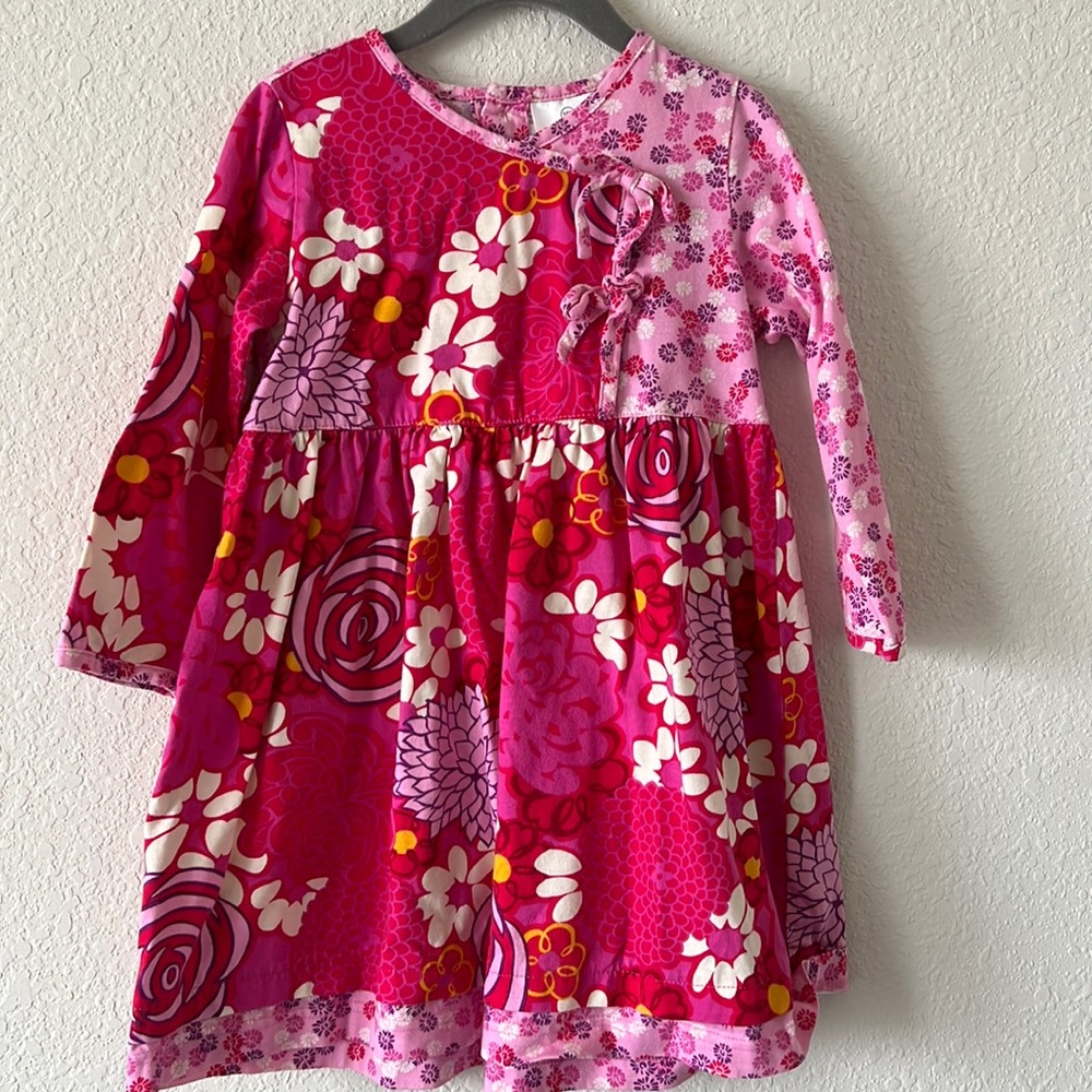Girls Hanna Andersson Pink Flowers Dress